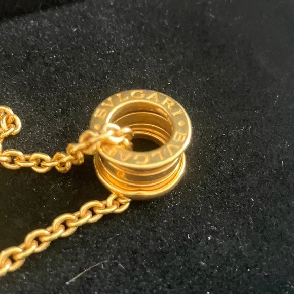 Rare VTG BVLGARI b.zero Bulgari 18kt Yellow Gold Link Cable Chain Necklace - Picture 6 of 12